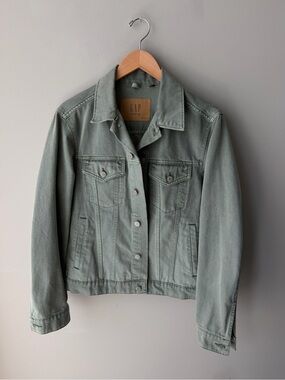 GAP Sage Green Denim Jacket